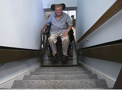 Male in stairlift